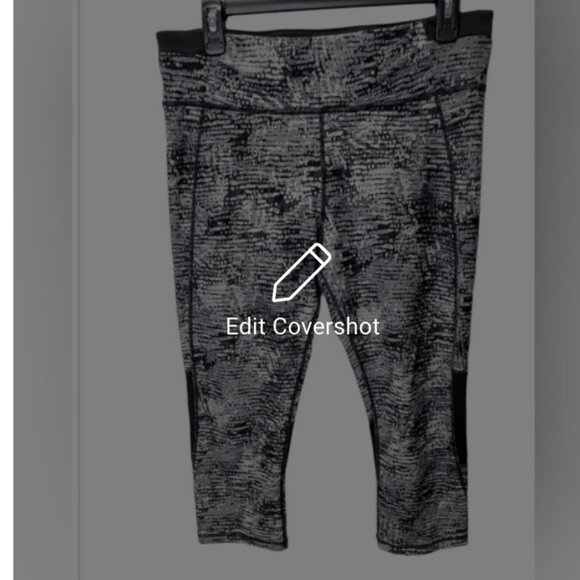 Calvin Klein Performance quick dry yoga pants capri size  XL Black gray legging - Picture 9 of 9